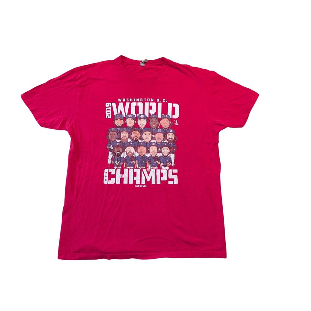 Next Level T-Shirt Red Size XL Washington Nationals 2019 World Series Baseball